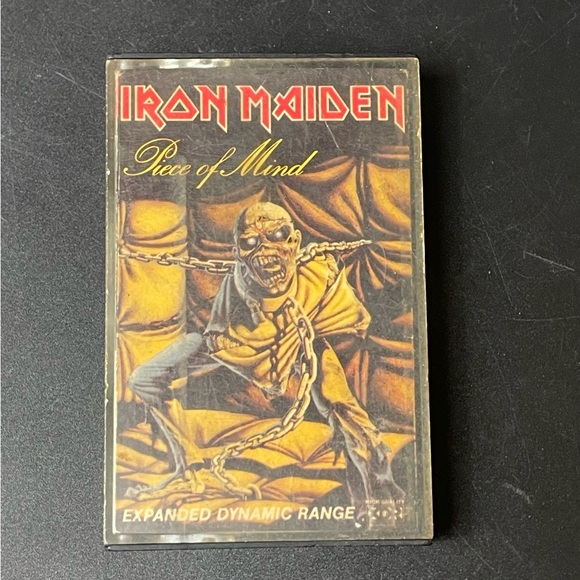 Iron Maiden Piece Of Mind Cassette Tape 1983 Expanded Dynamic Range Vintage Rock - Picture 1 of 4